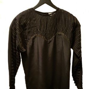 Vintage Loretto Blouse with Beaded Accent Size 6